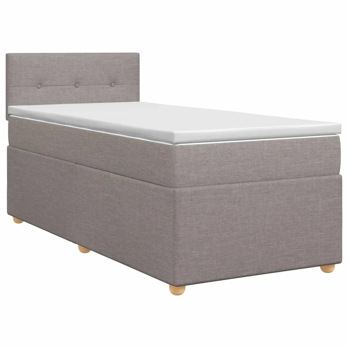 Lit boxspring avec matelas Taupe 80 x 200 cm Tissu - XIOS