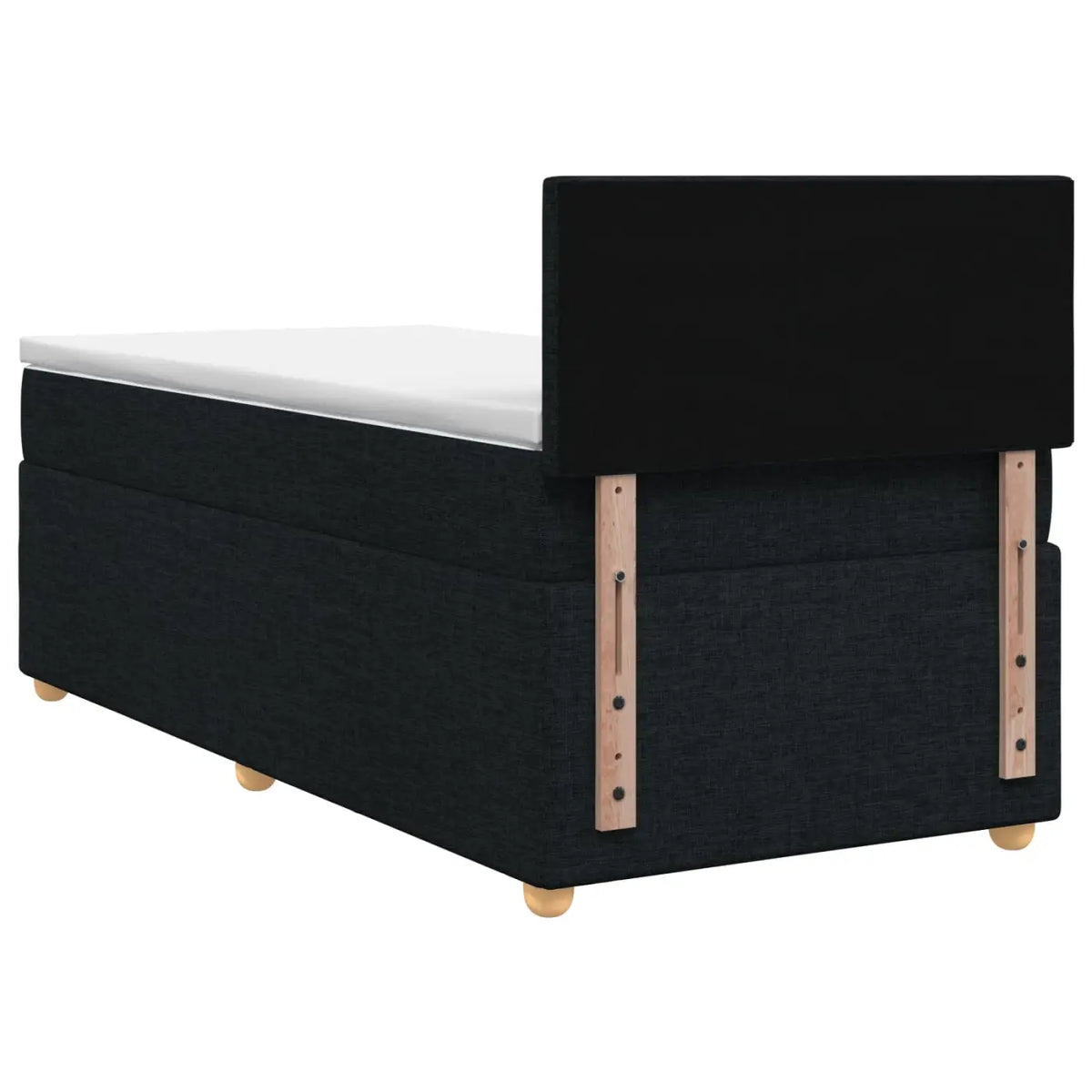 Lit boxspring avec matelas Noir 80 x 200 cm Tissu - XIOS