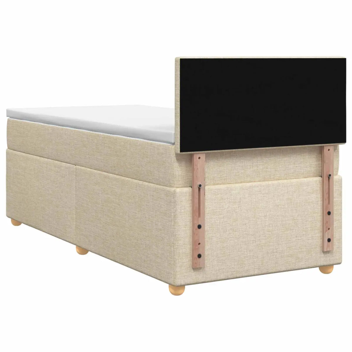 Lit boxspring avec matelas Crème 80 x 200 cm Tissu - XIOS