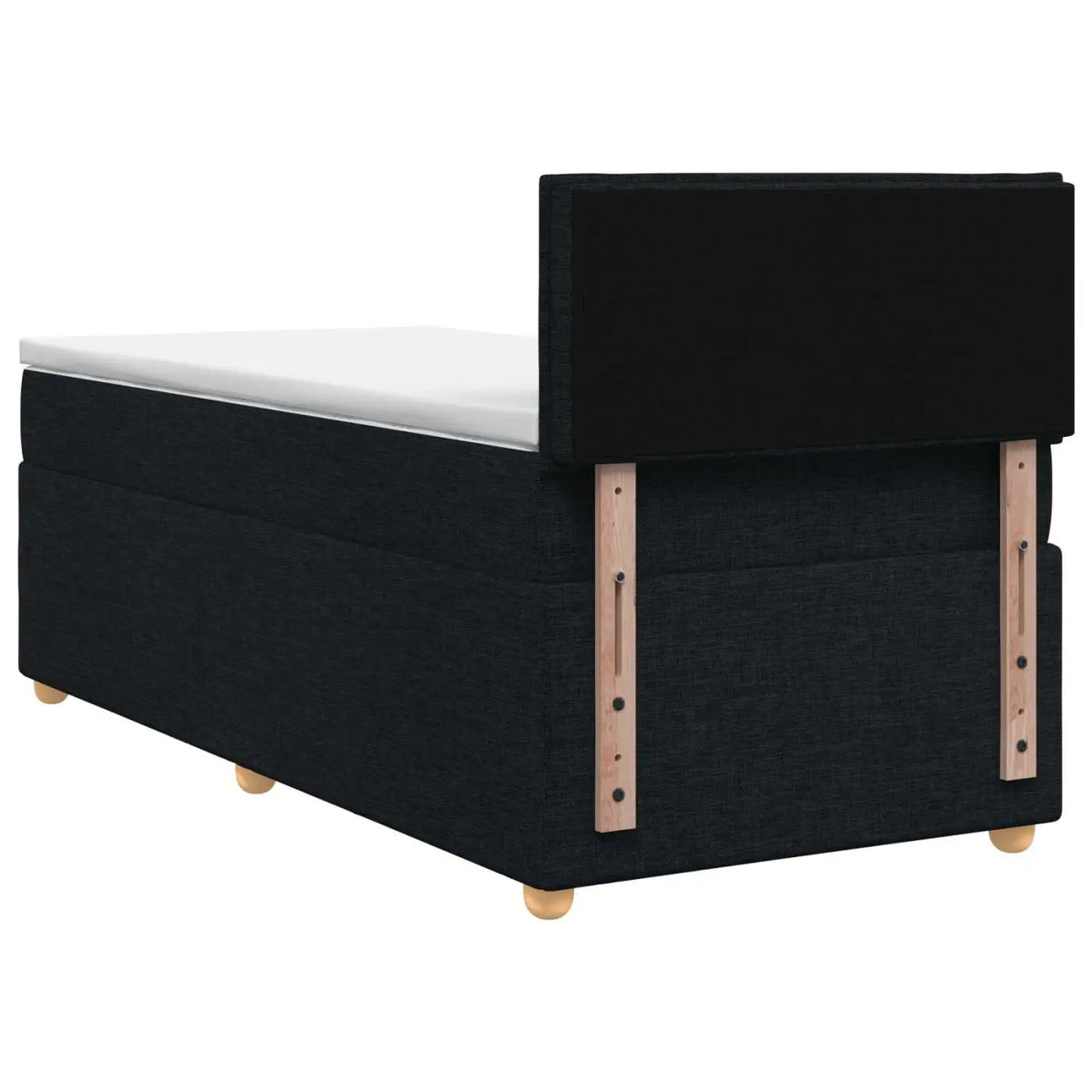 Lit boxspring avec matelas Noir 90 x 190 cm Tissu - XIOS