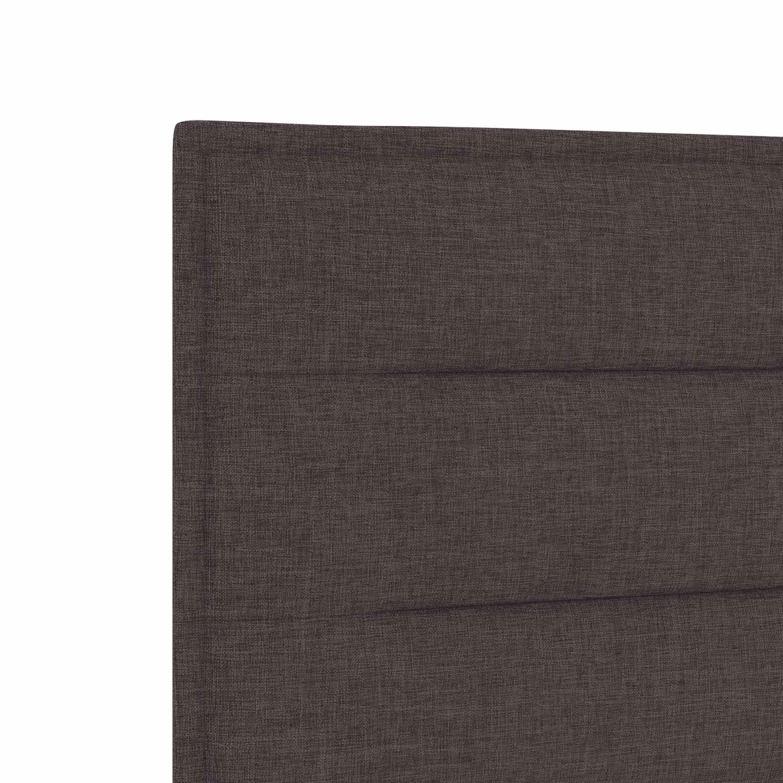 Lit boxspring avec matelas Marron foncé 90 x 200 cm Tissu - XIOS