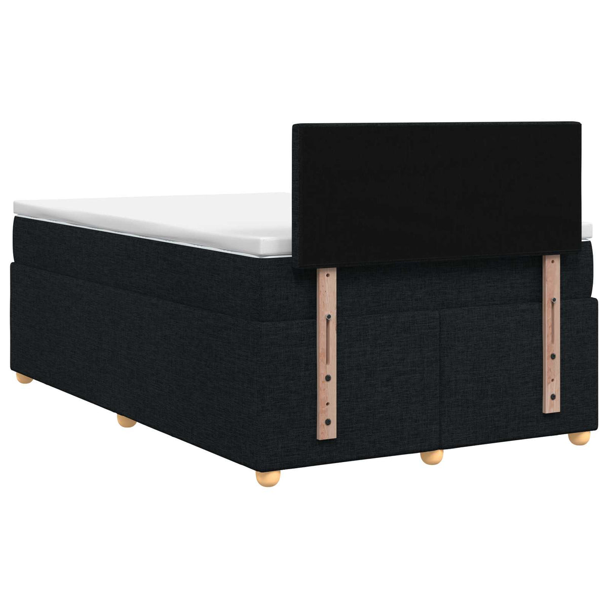 Lit boxspring avec matelas Noir 120 x 190 cm Tissu