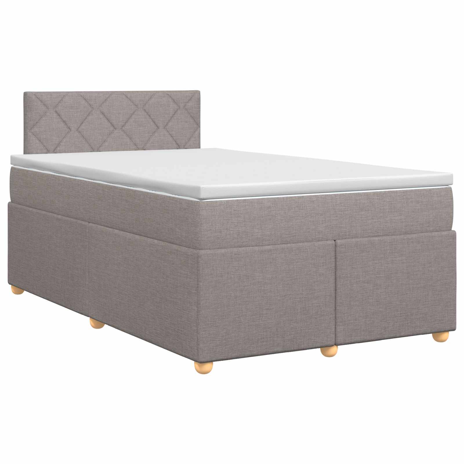 Lit boxspring avec matelas Taupe 120 x 190 cm Tissu