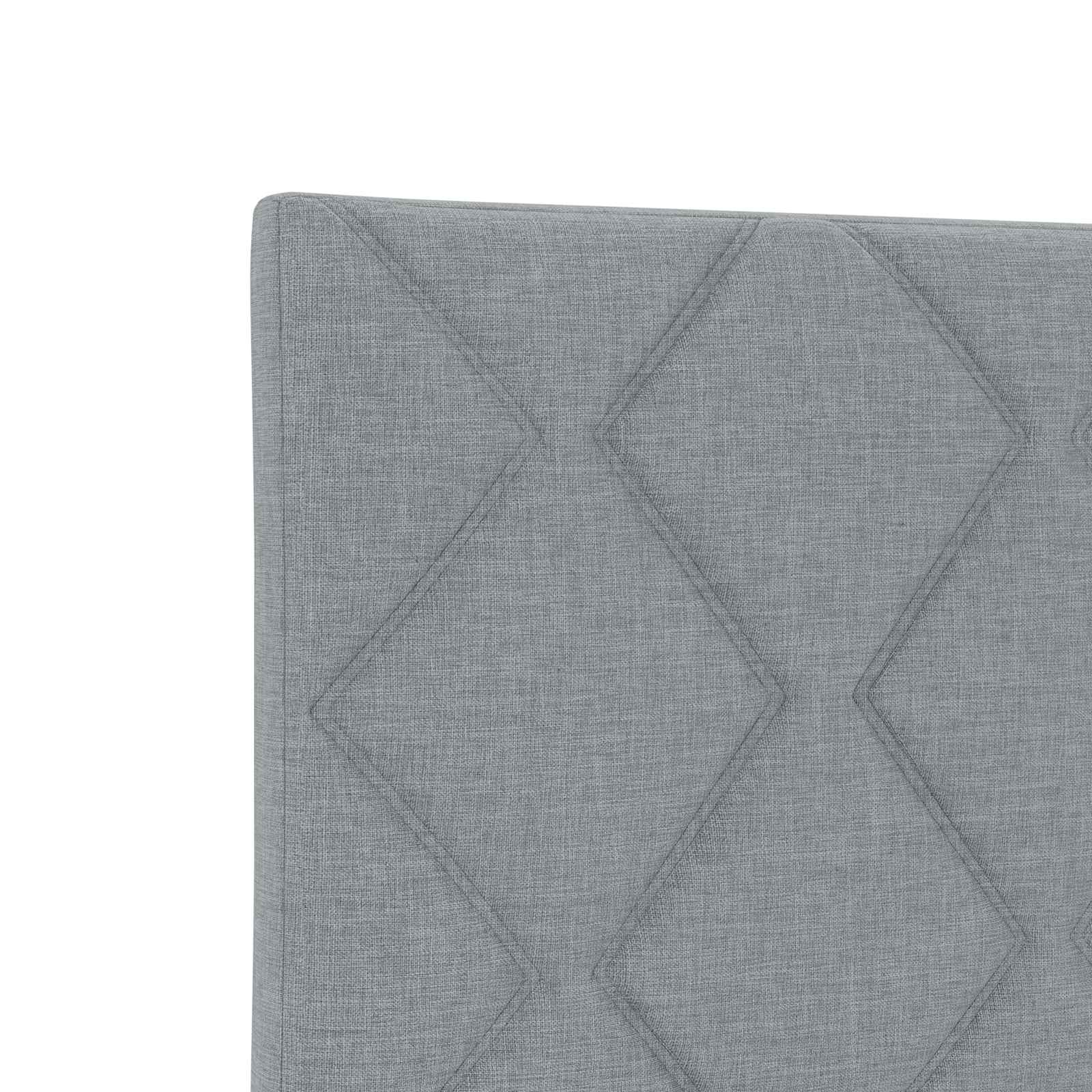 Lit boxspring avec matelas Gris clair 140 x 190 cm Tissu - XIOS