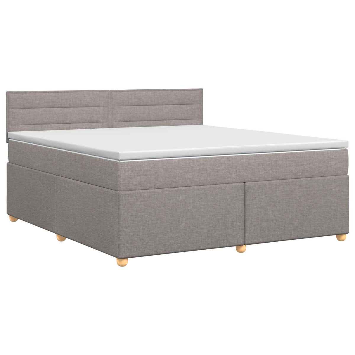 Lit boxspring avec matelas Taupe 160 x 200 cm Tissu