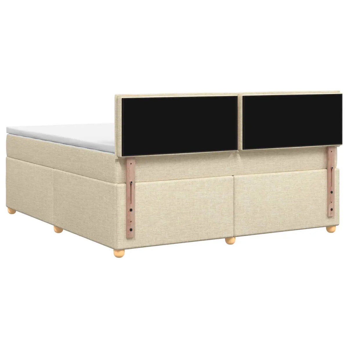 Lit boxspring avec matelas Crème 160 x 200 cm Tissu - XIOS