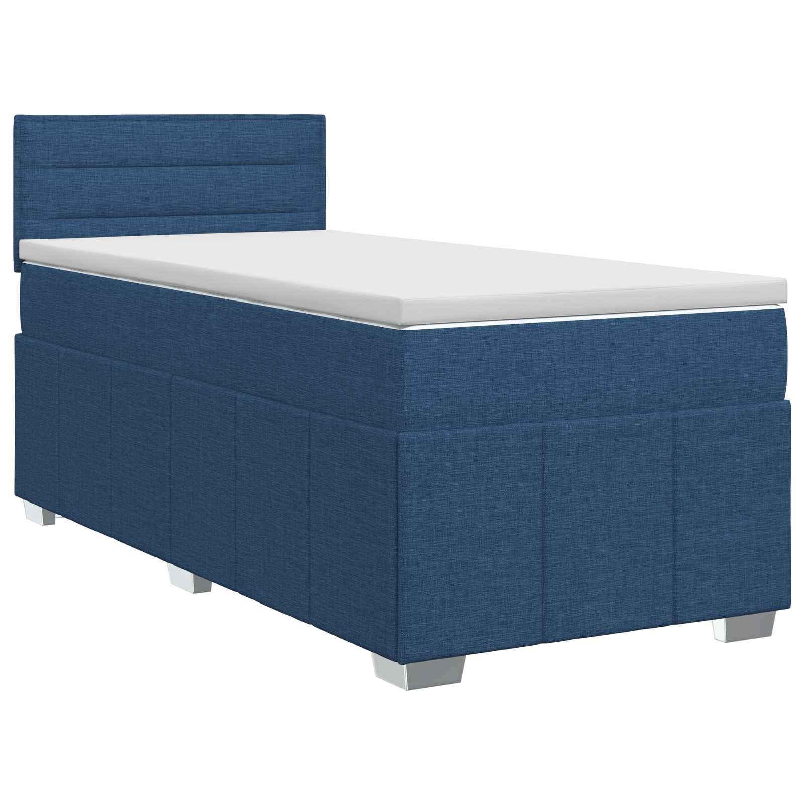 Lit boxspring avec matelas Bleu 90 x 200 cm Tissu - XIOS