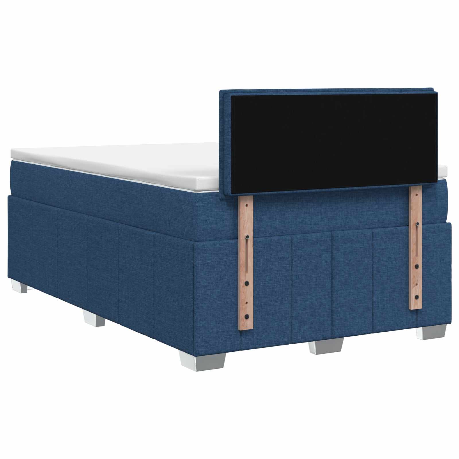 Lit boxspring avec matelas Bleu 120 x 190 cm Tissu