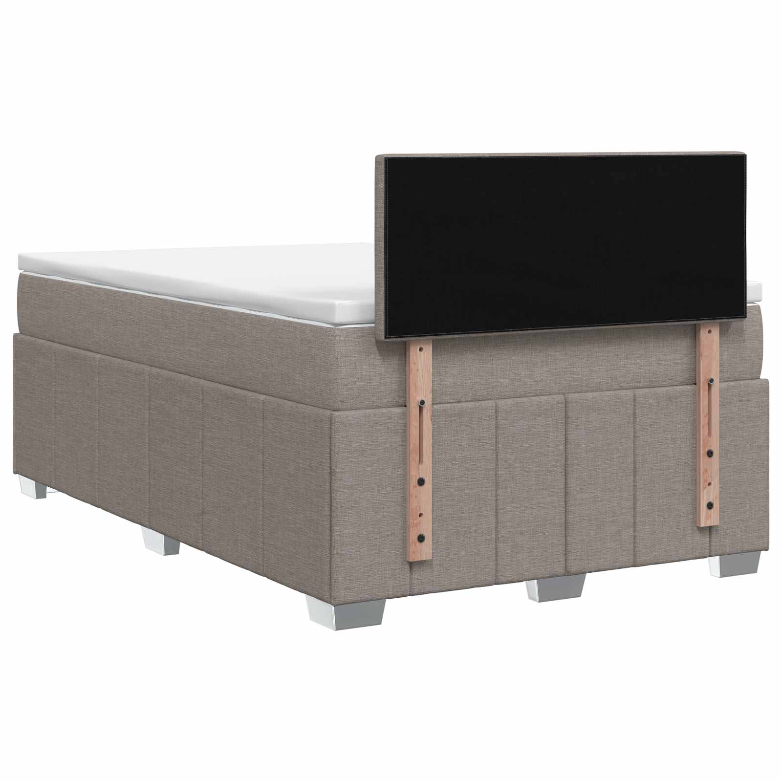 Lit boxspring avec matelas Taupe 120 x 190 cm Tissu