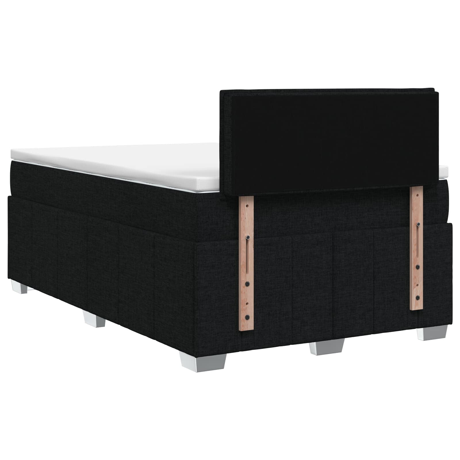 Lit boxspring avec matelas Noir 120 x 200 cm Tissu