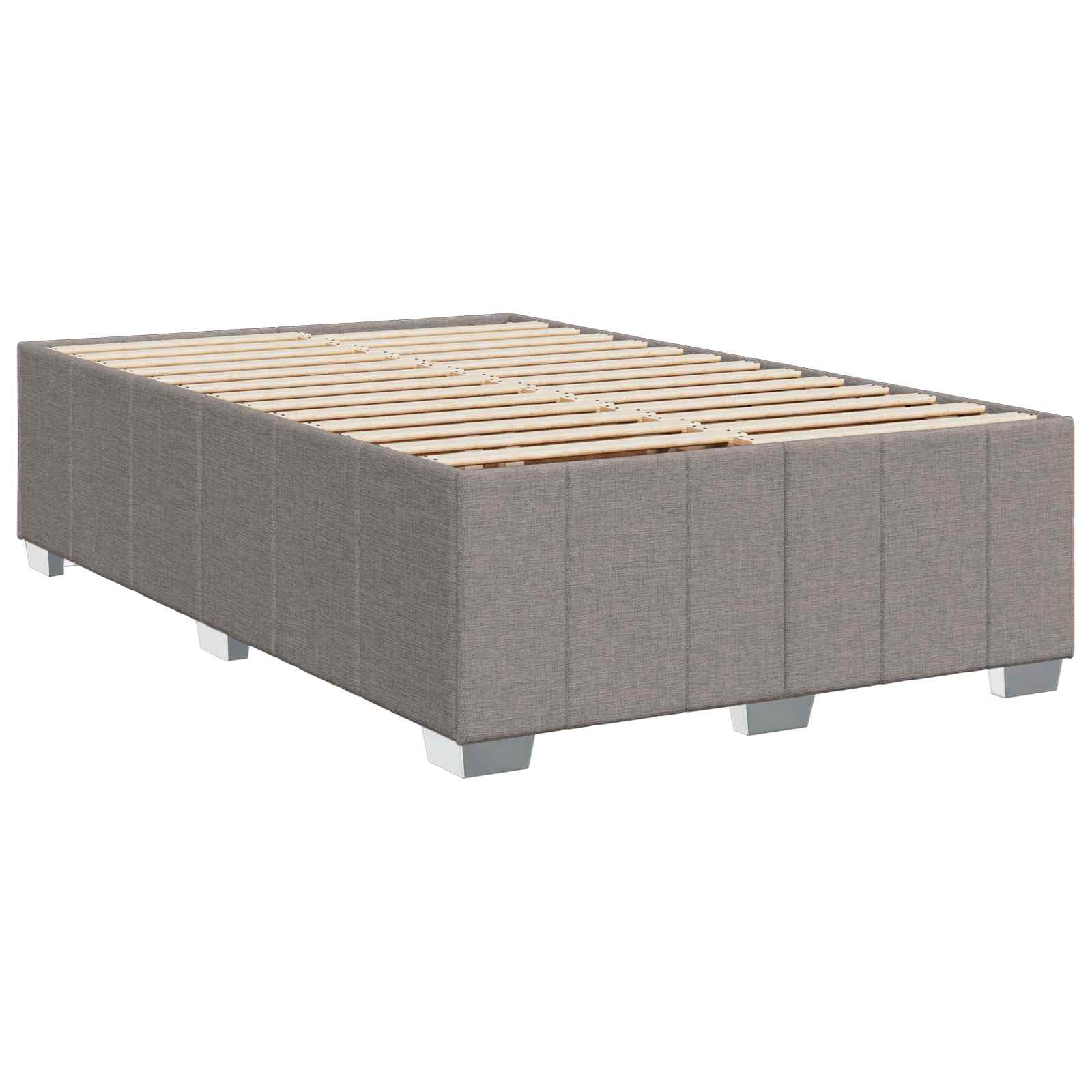 Lit boxspring avec matelas Taupe 120 x 200 cm Tissu