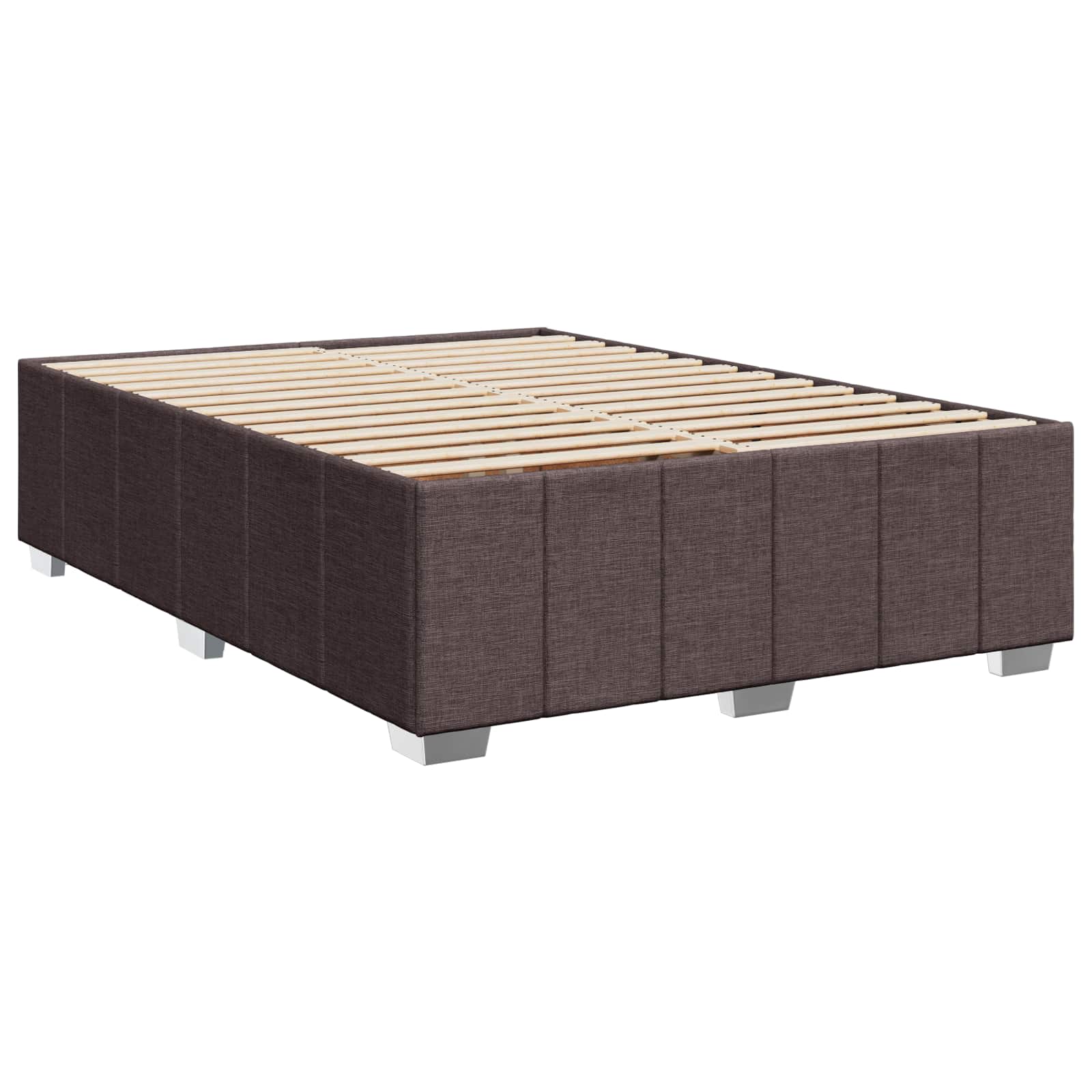 Lit boxspring avec matelas Marron foncé 140 x 190 cm Tissu