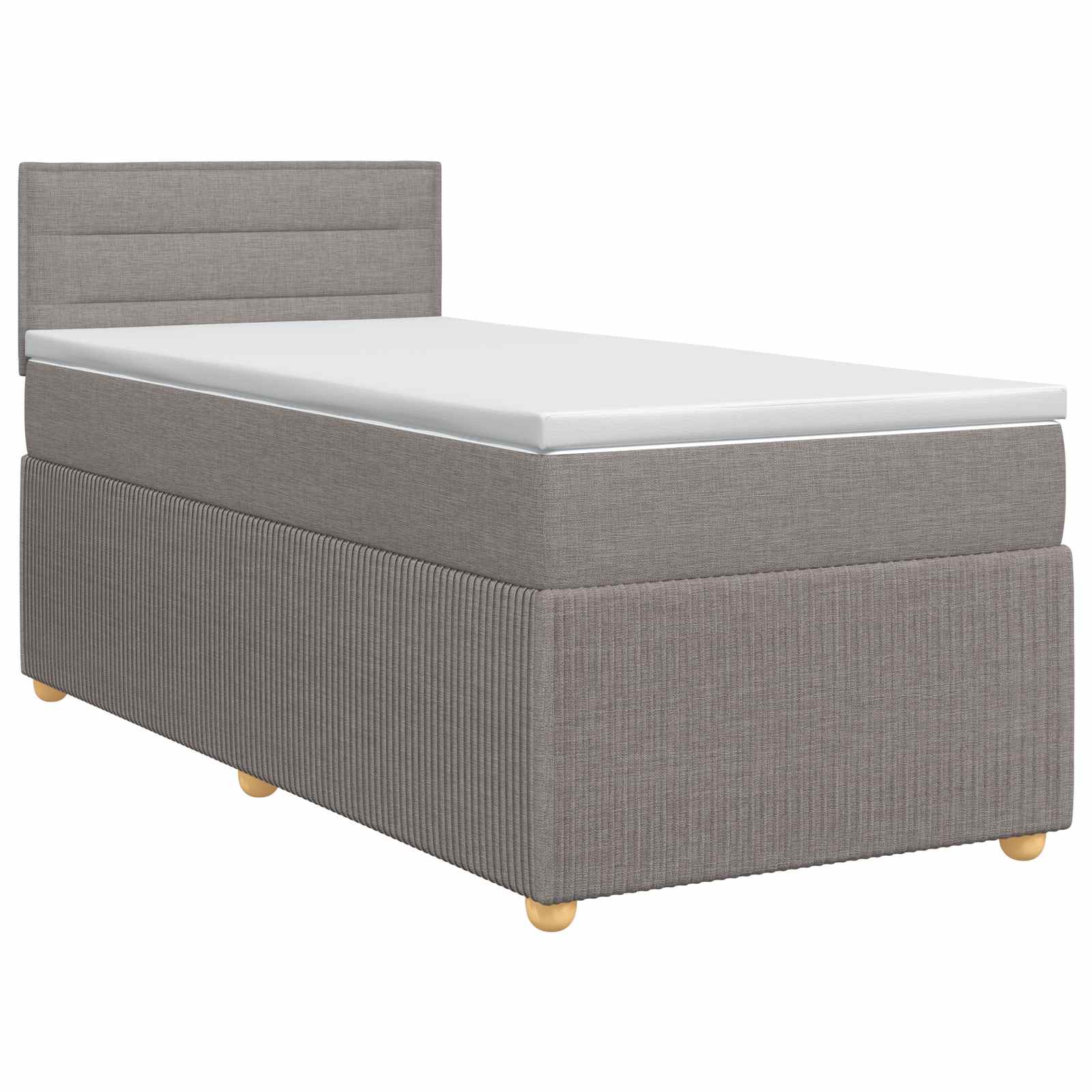 Lit boxspring avec matelas Taupe 80 x 200 cm Tissu