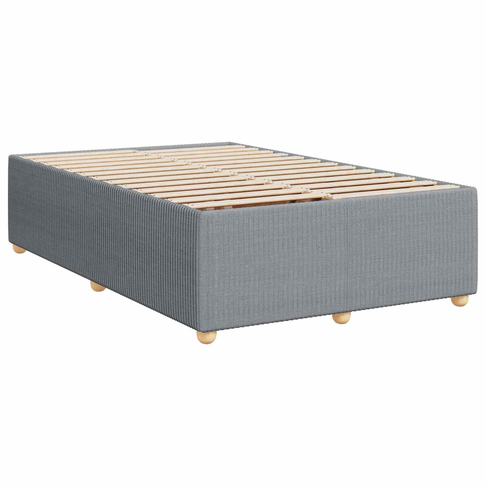 Lit boxspring avec matelas Gris clair 120 x 190 cm Tissu