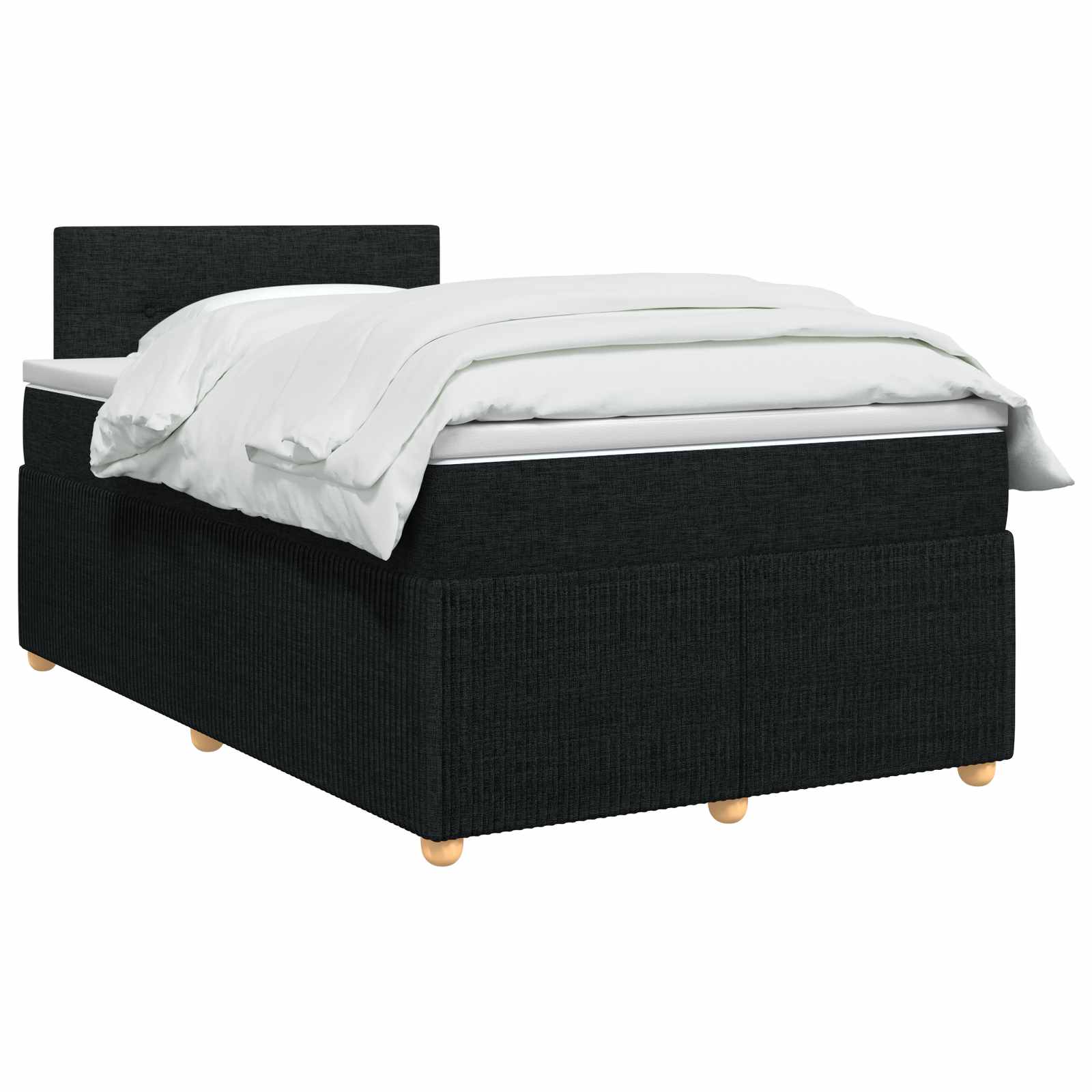 Lit boxspring avec matelas Noir 120 x 200 cm Tissu - XIOS