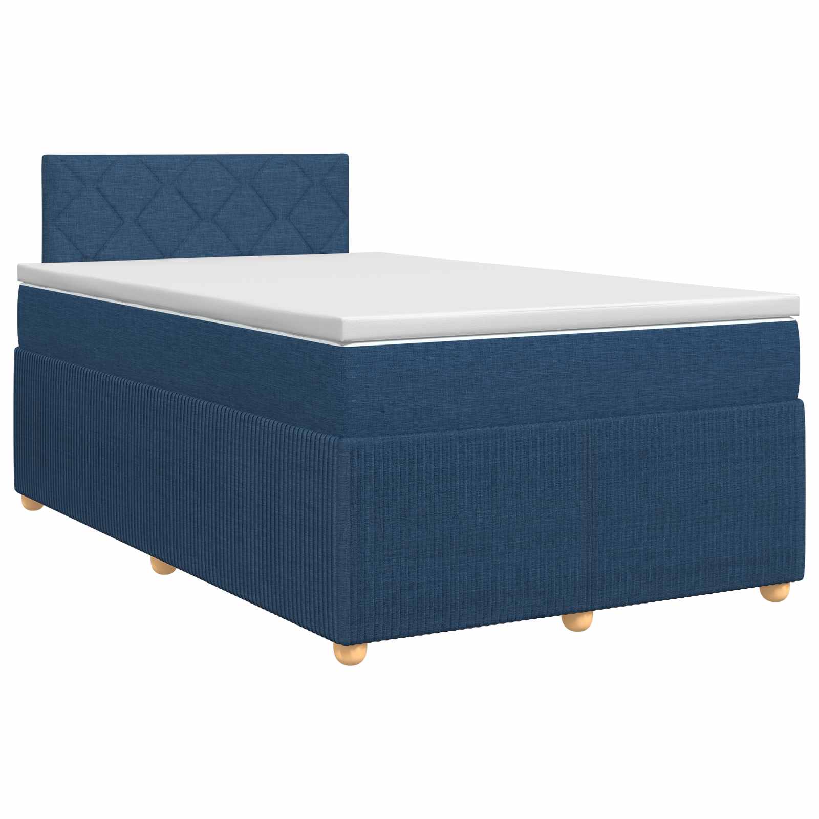 Lit boxspring avec matelas Bleu 120 x 200 cm Tissu - XIOS