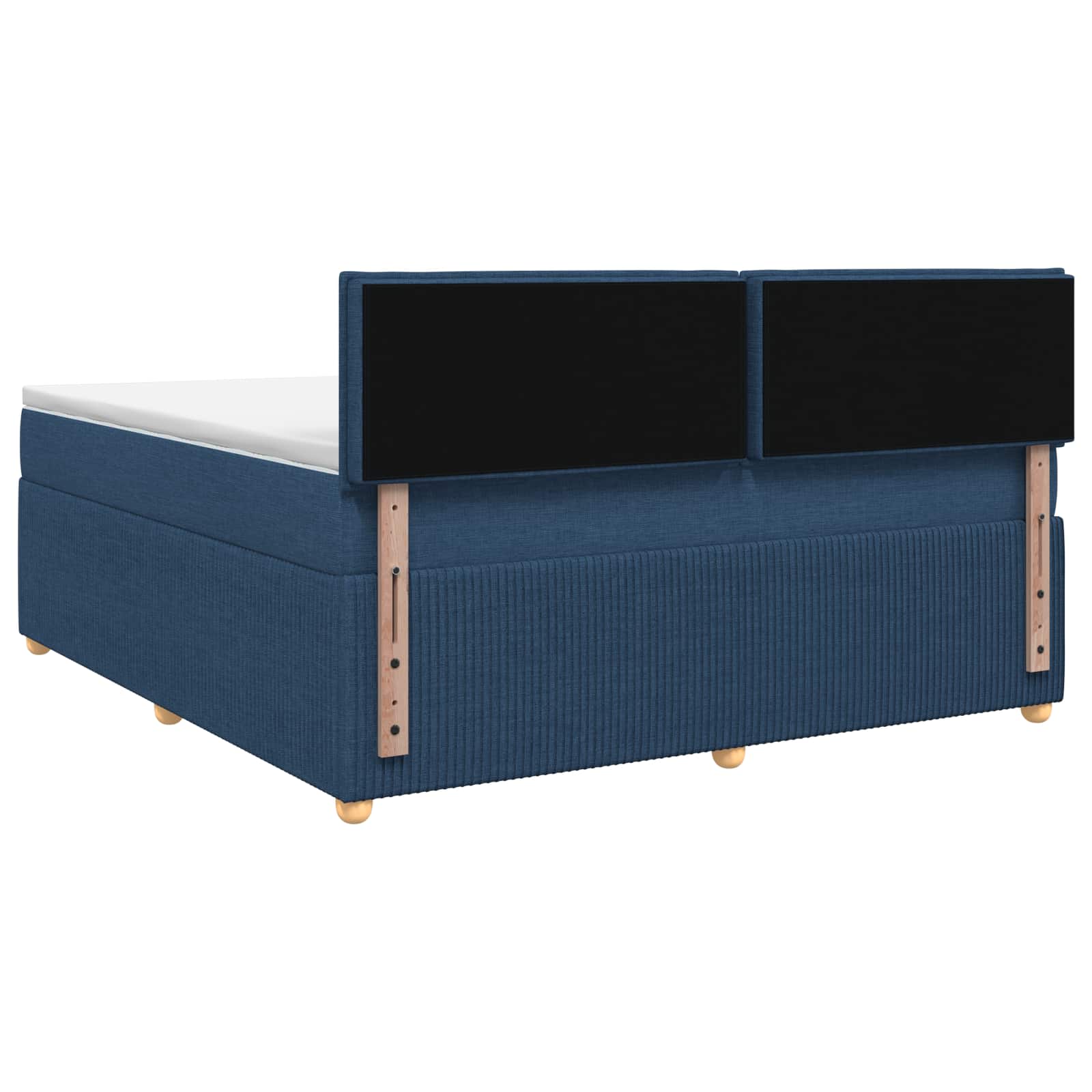 Lit boxspring avec matelas Bleu 140 x 190 cm Tissu