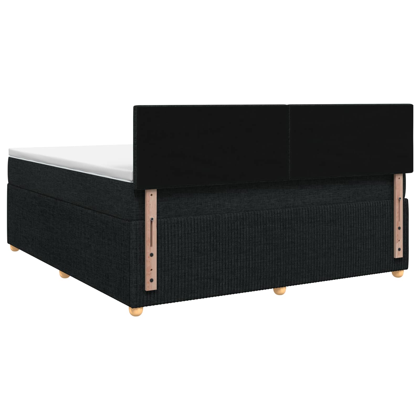 Lit boxspring avec matelas Noir 140 x 190 cm Tissu - XIOS
