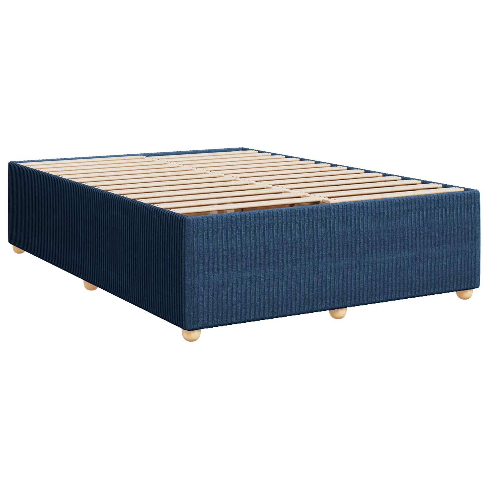 Lit boxspring avec matelas Bleu 140 x 190 cm Tissu - XIOS