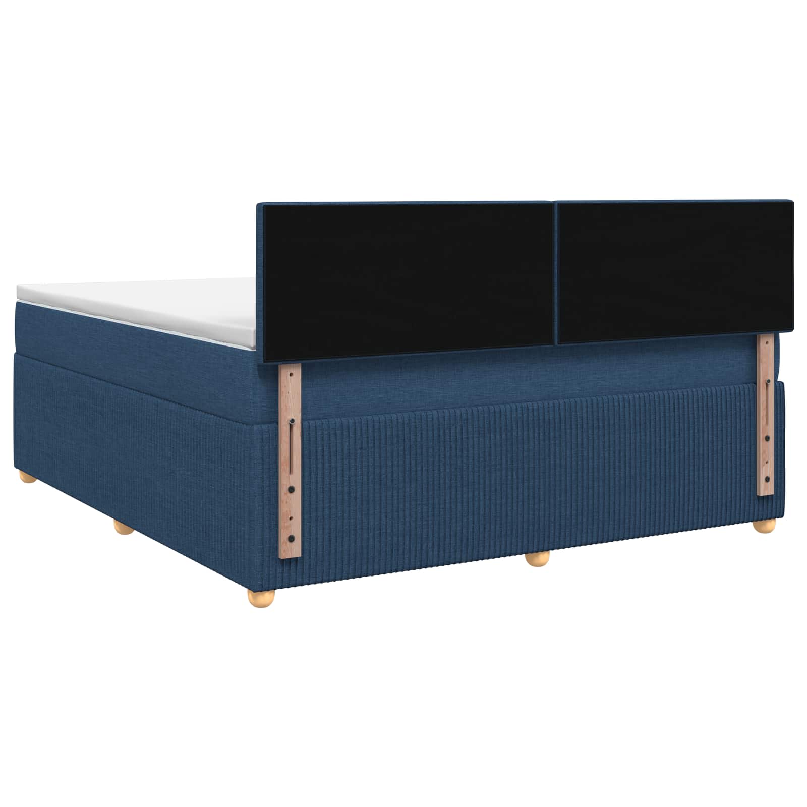 Lit boxspring avec matelas Bleu 140 x 190 cm Tissu - XIOS