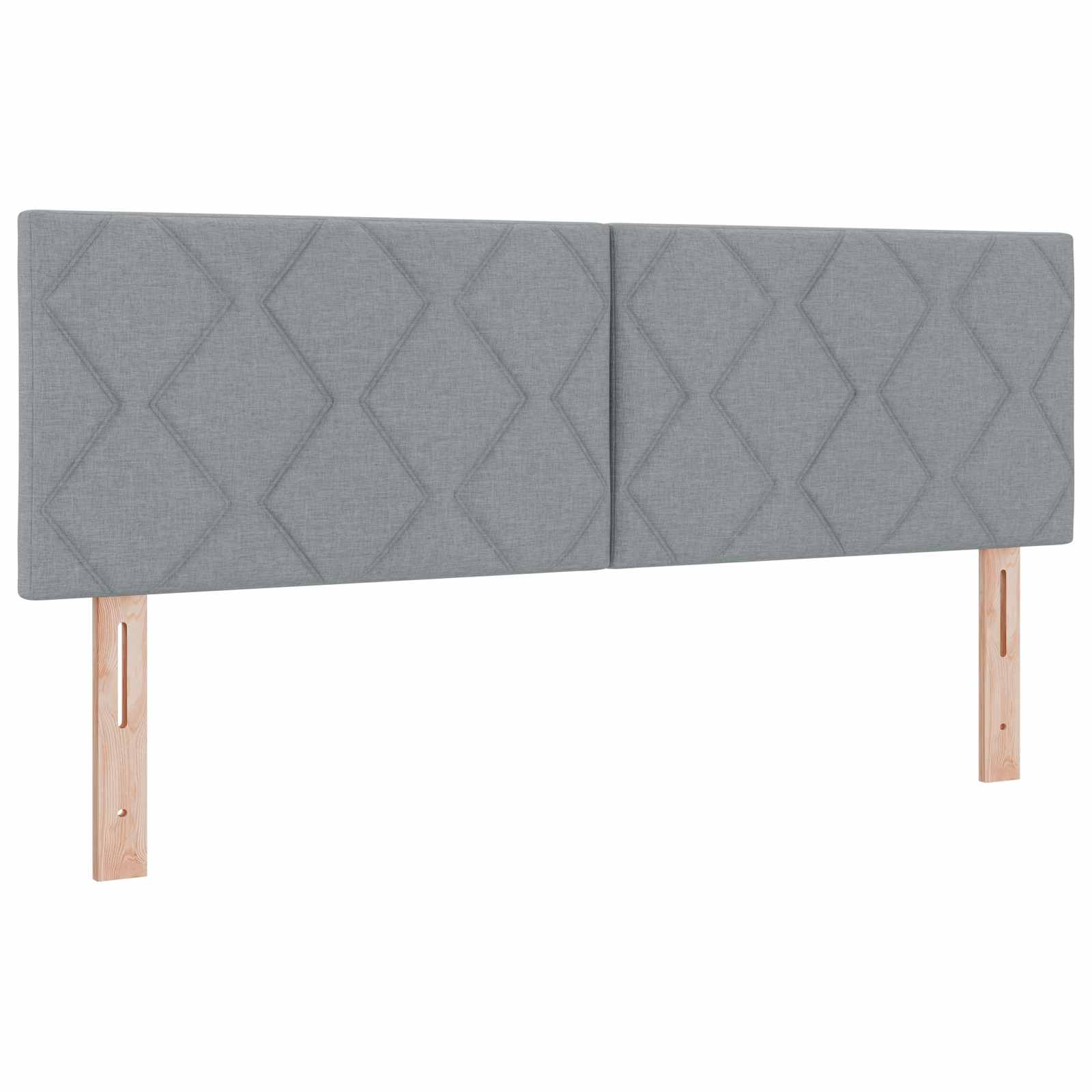 Lit boxspring avec matelas Gris clair 140 x 190 cm Tissu - XIOS