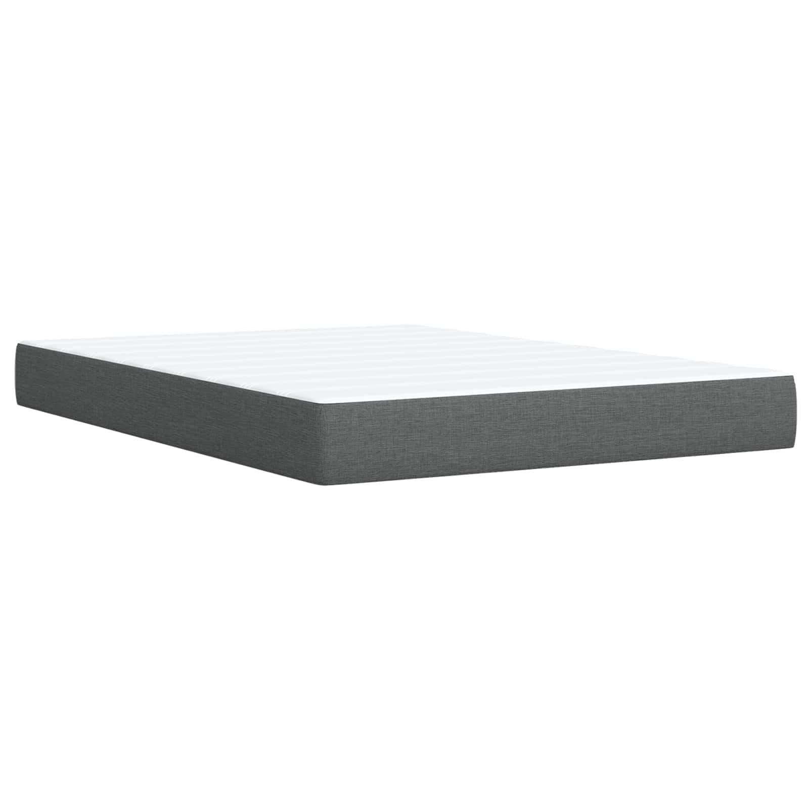 Lit boxspring avec matelas Gris foncé 140 x 190 cm Tissu