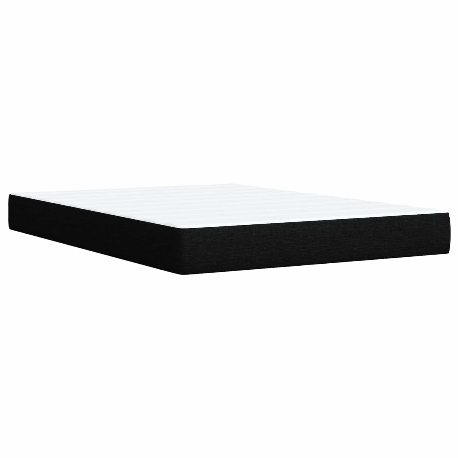 Lit boxspring avec matelas Noir 140 x 190 cm Tissu