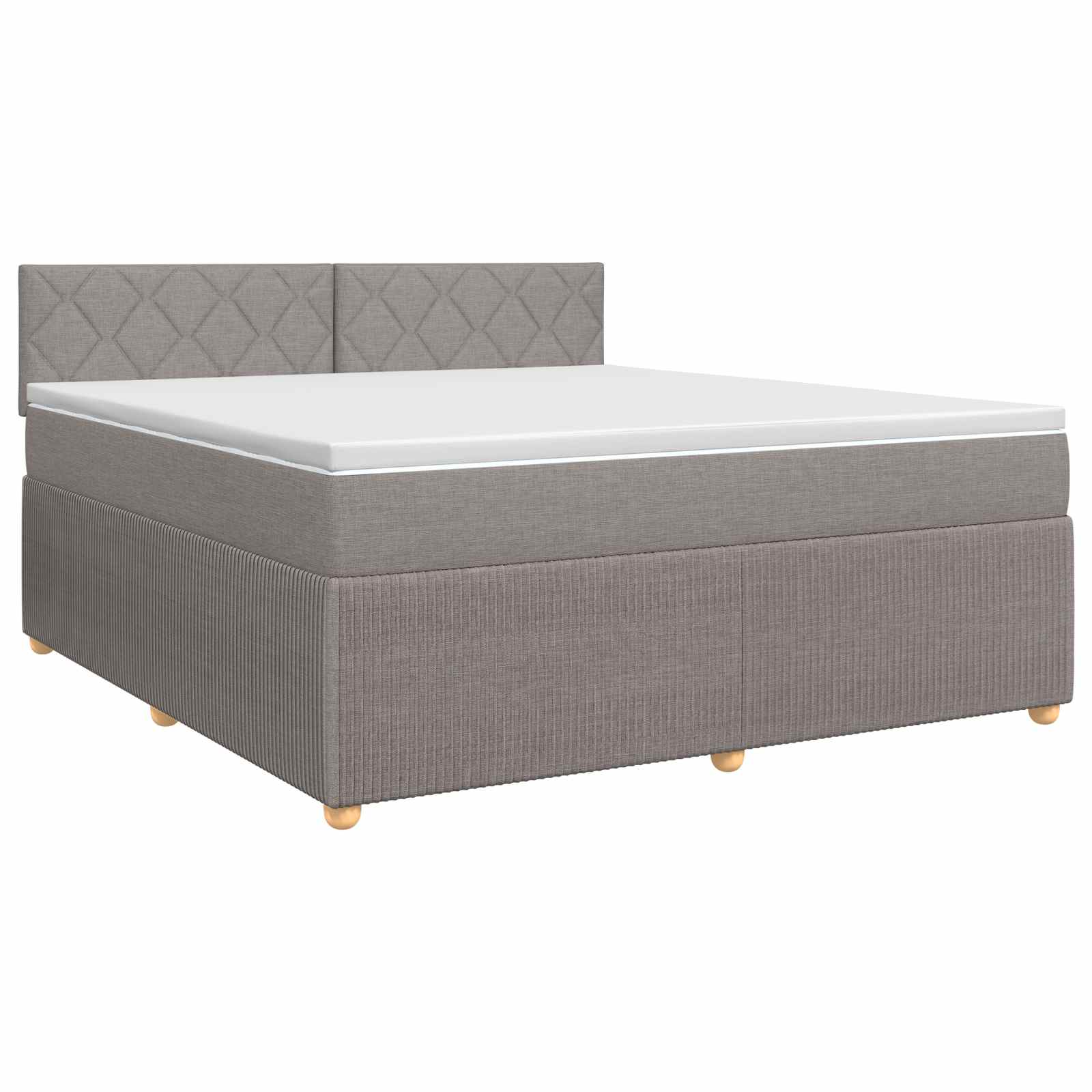 Lit boxspring avec matelas Taupe 140 x 190 cm Tissu