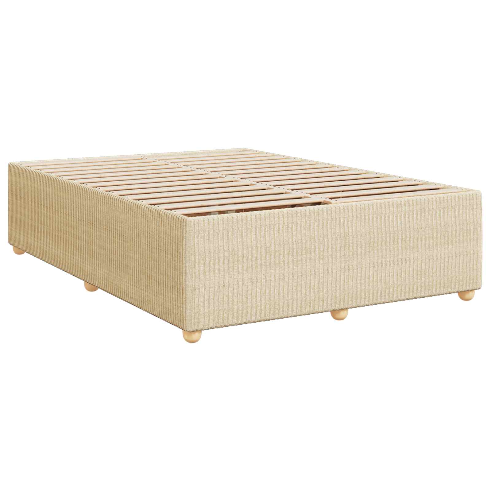 Lit boxspring avec matelas Crème 140 x 200 cm Tissu - XIOS