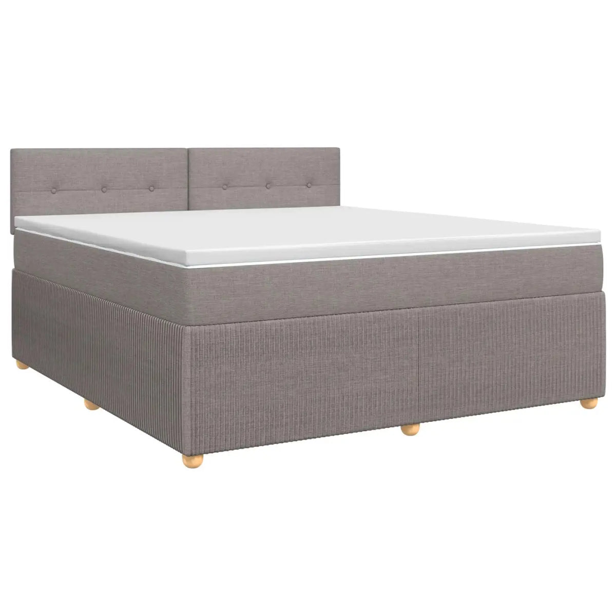 Lit boxspring avec matelas Taupe 160 x 200 cm Tissu - XIOS