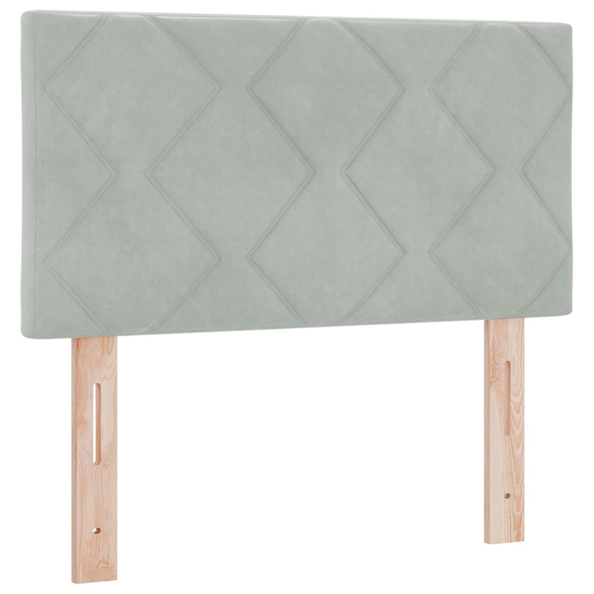 Lit boxspring avec matelas Gris clair 80 x 200 cm Velours - XIOS