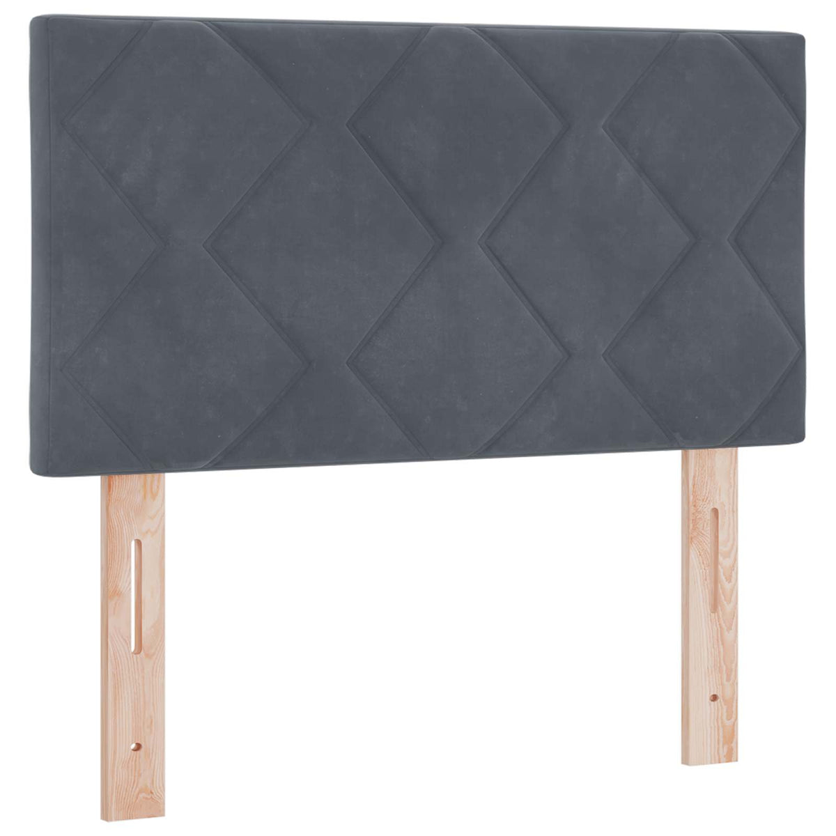 Lit boxspring avec matelas Gris foncé 80 x 200 cm Velours - XIOS