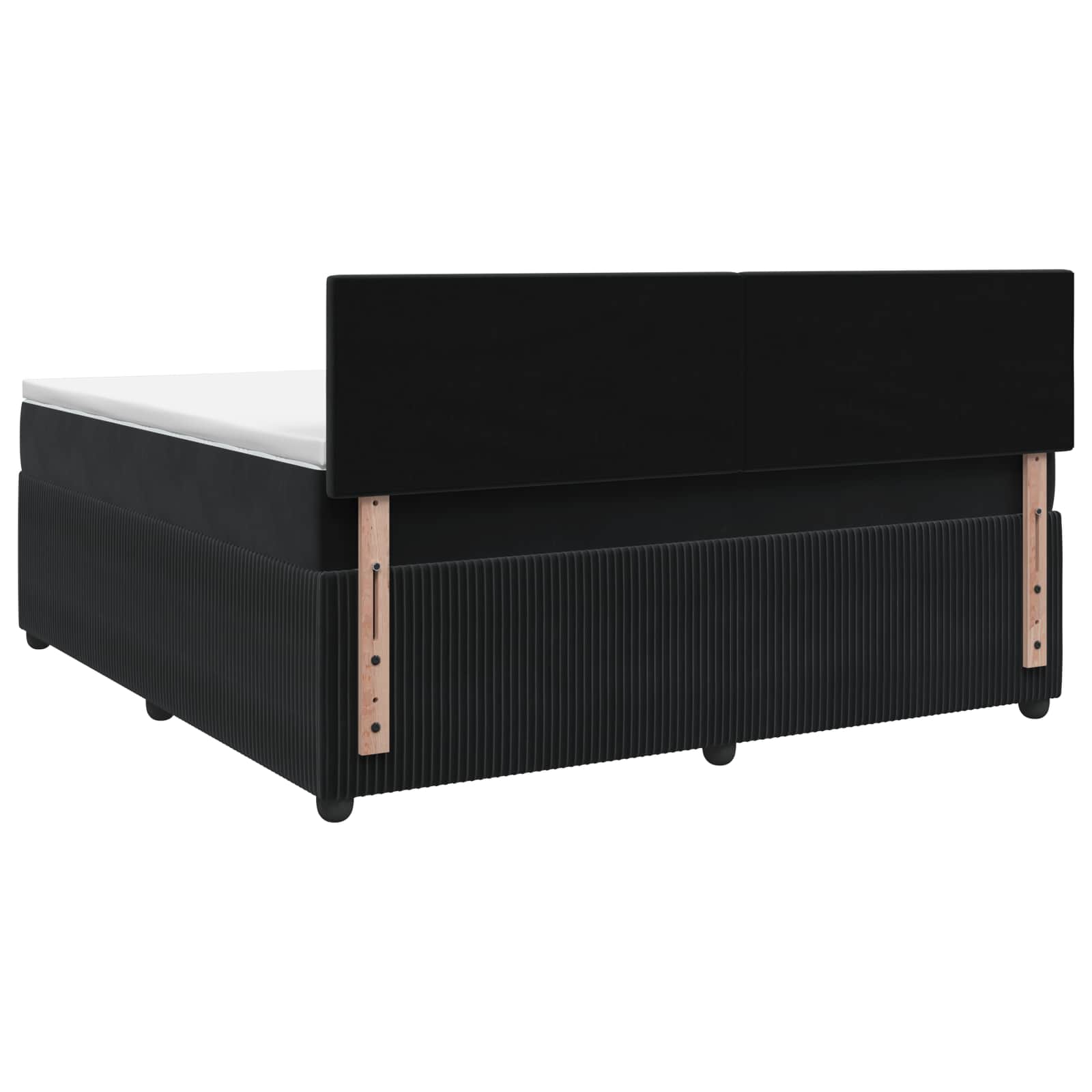 Lit boxspring avec matelas Noir 140 x 190 cm Velours