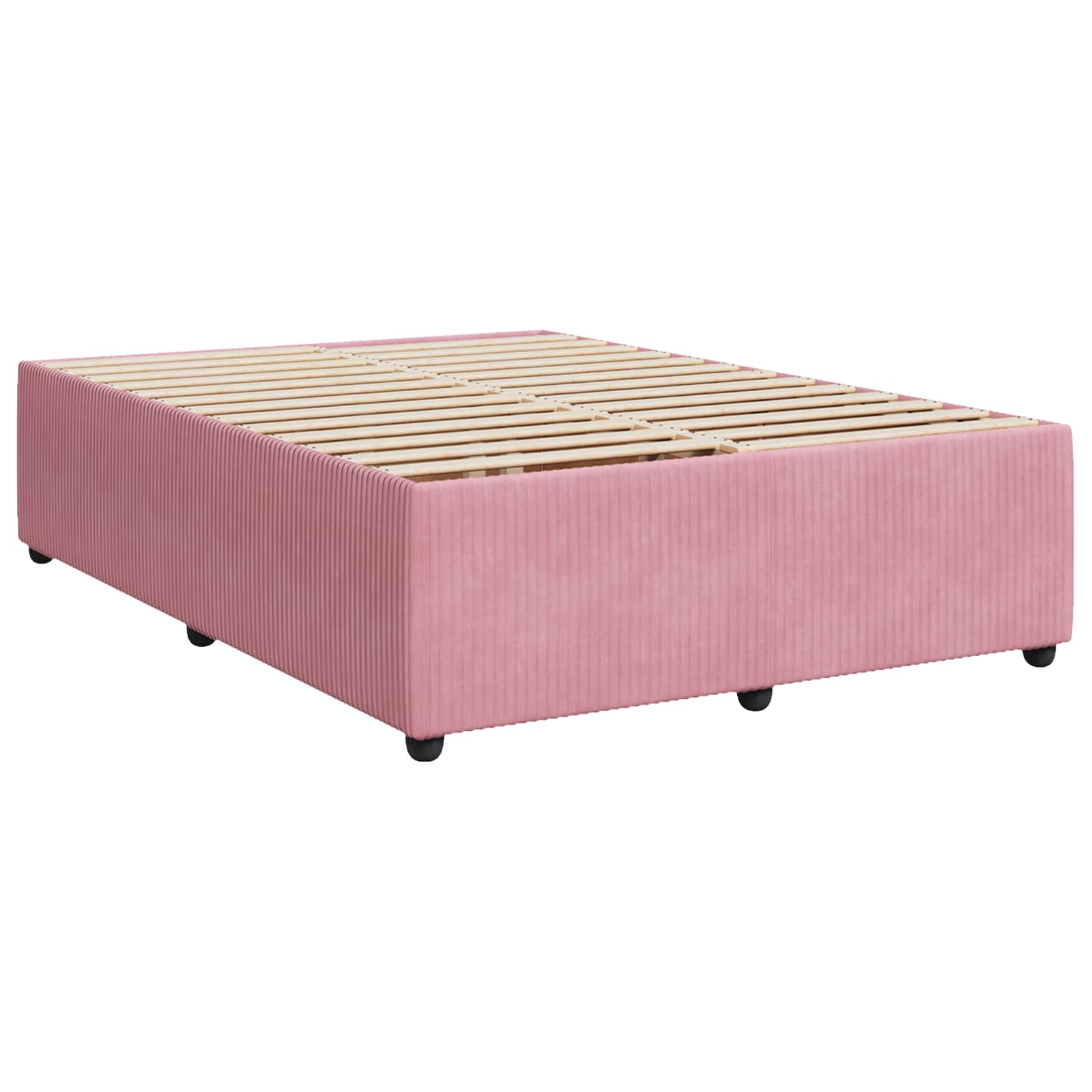Lit boxspring avec matelas Rose 140 x 190 cm Velours
