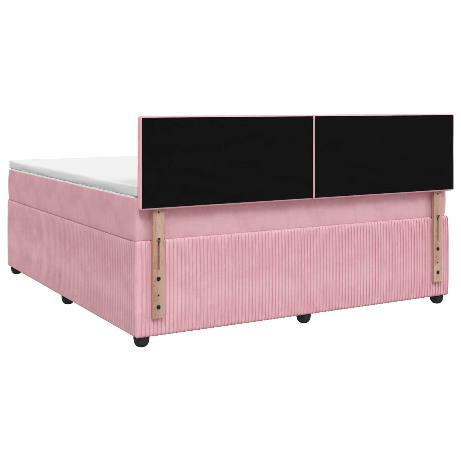 Lit boxspring avec matelas Rose 140 x 190 cm Velours