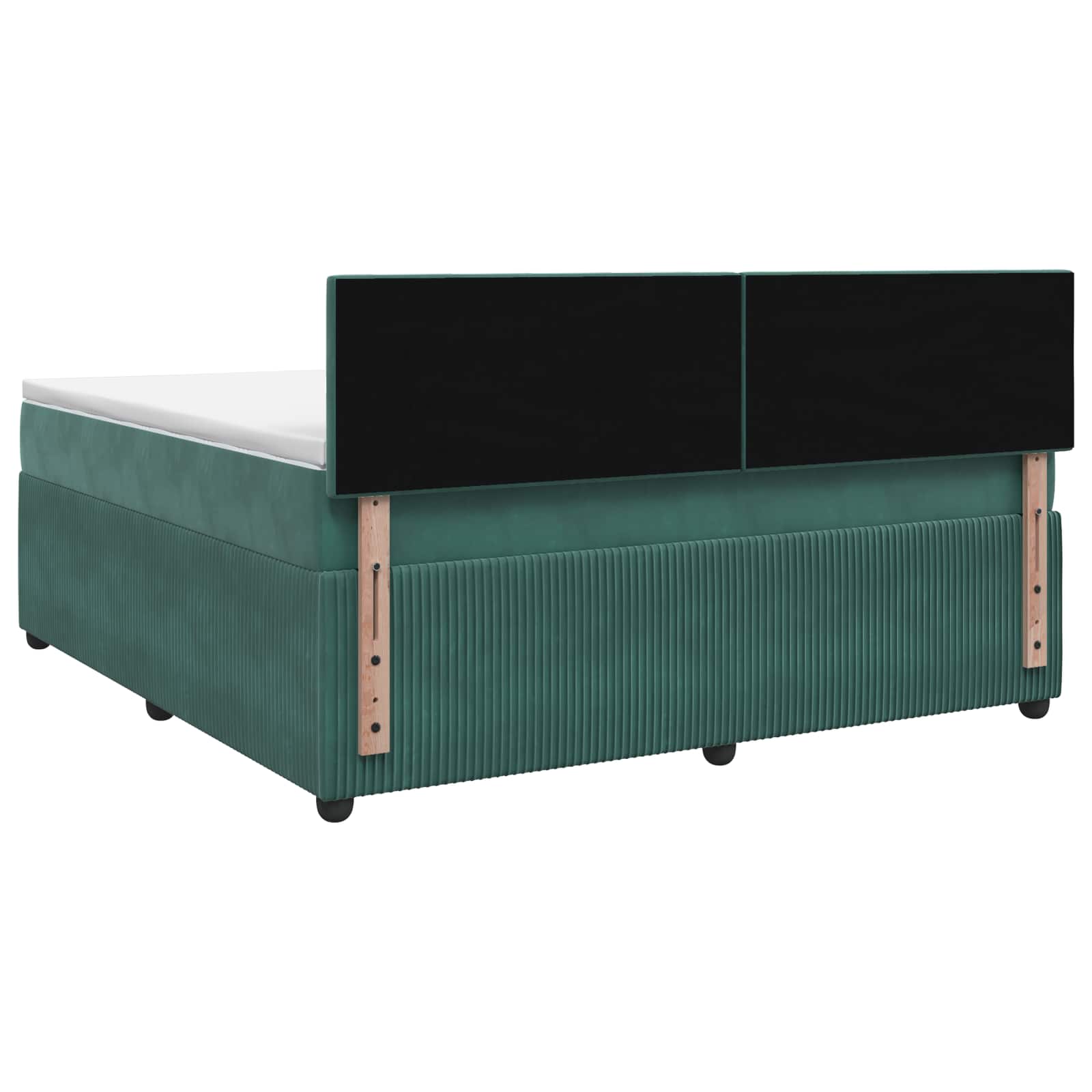 Lit boxspring avec matelas Vert foncé 140 x 190 cm Velours