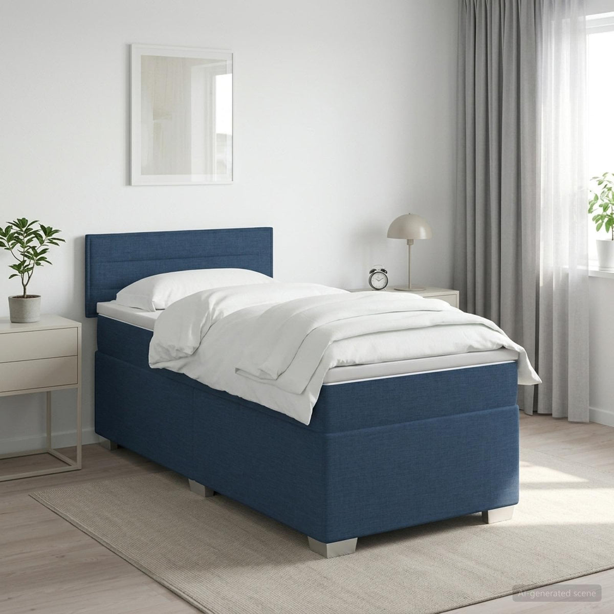 Lit de box spring avec matelas et LED Marron foncé 100 x 200 cm