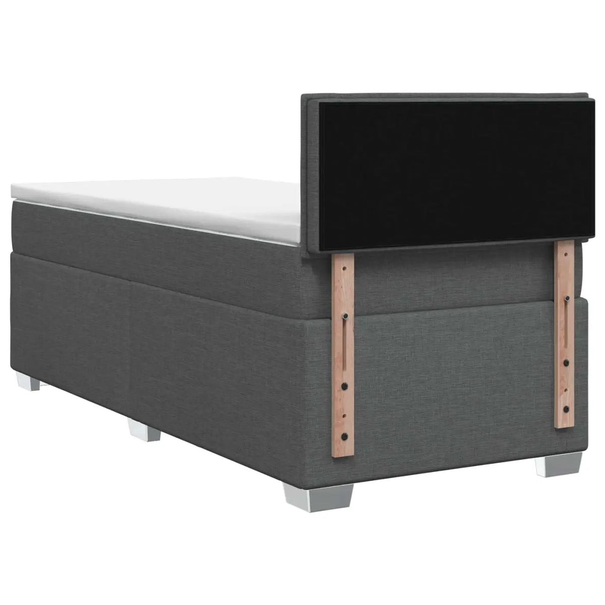 Lit de box spring avec matelas et LED Gris foncé 80 x 200 cm - XIOS