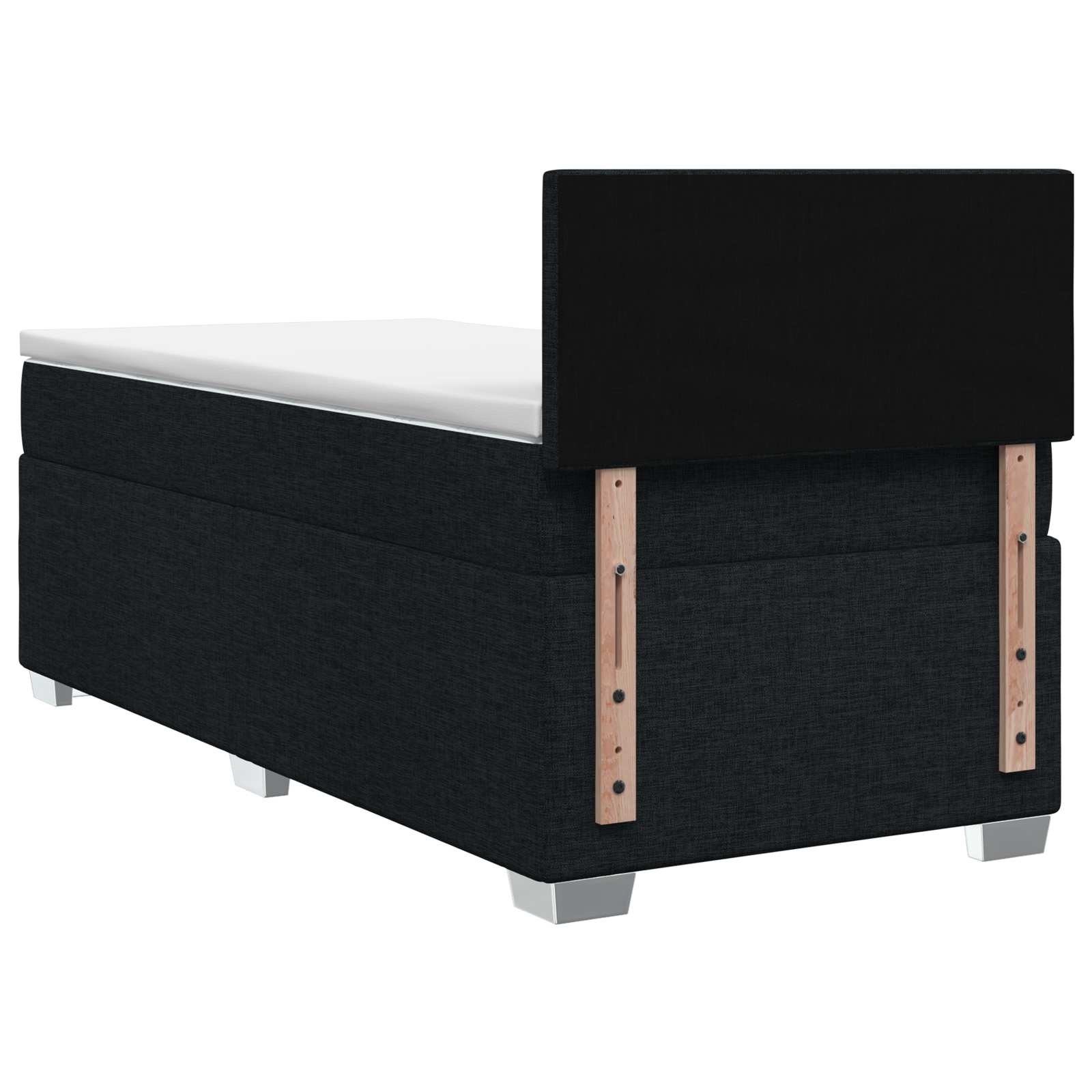 Lit de box spring avec matelas et LED Noir 90 x 190 cm Tissu - XIOS