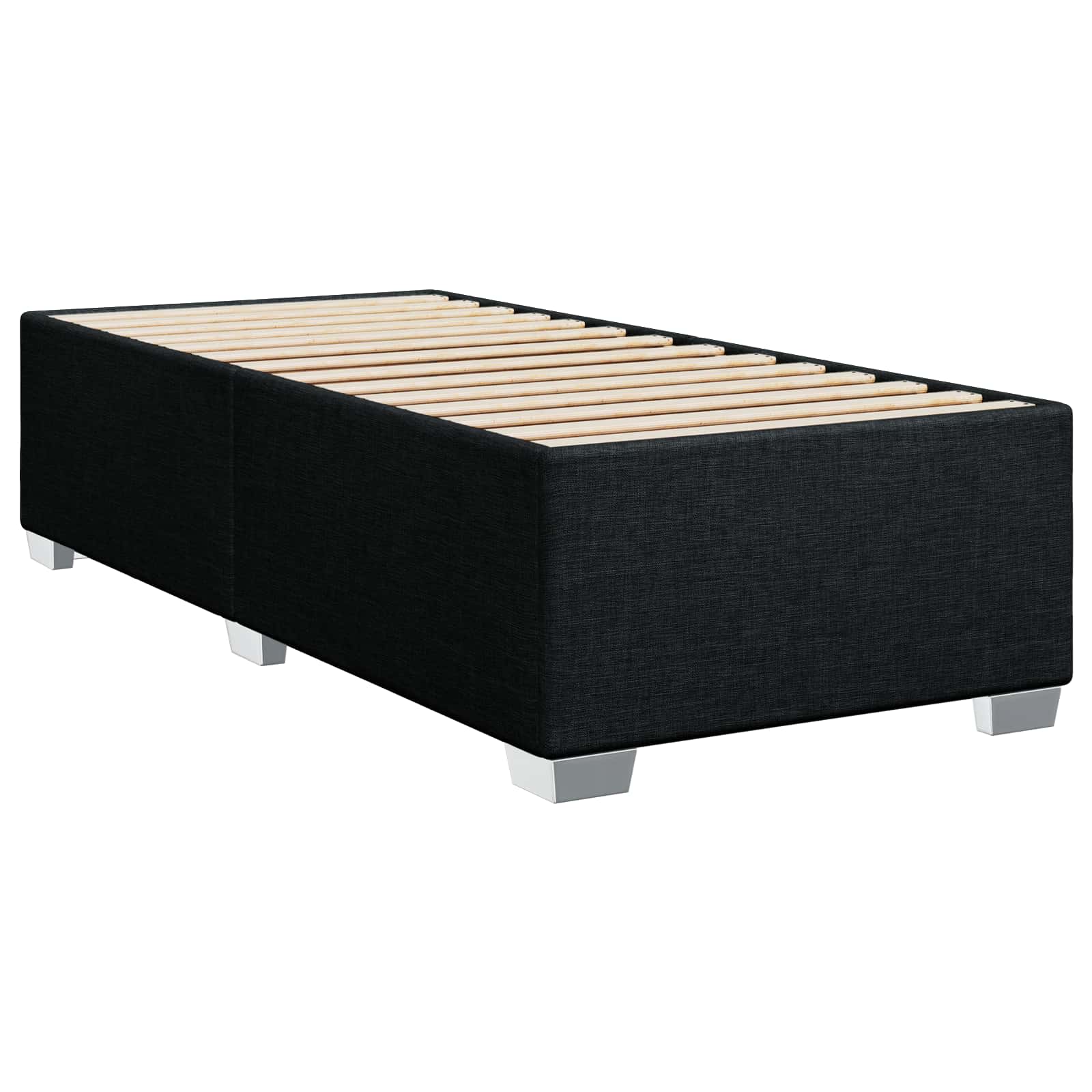 Lit de box spring avec matelas et LED Noir 100 x 200 cm Tissu - XIOS