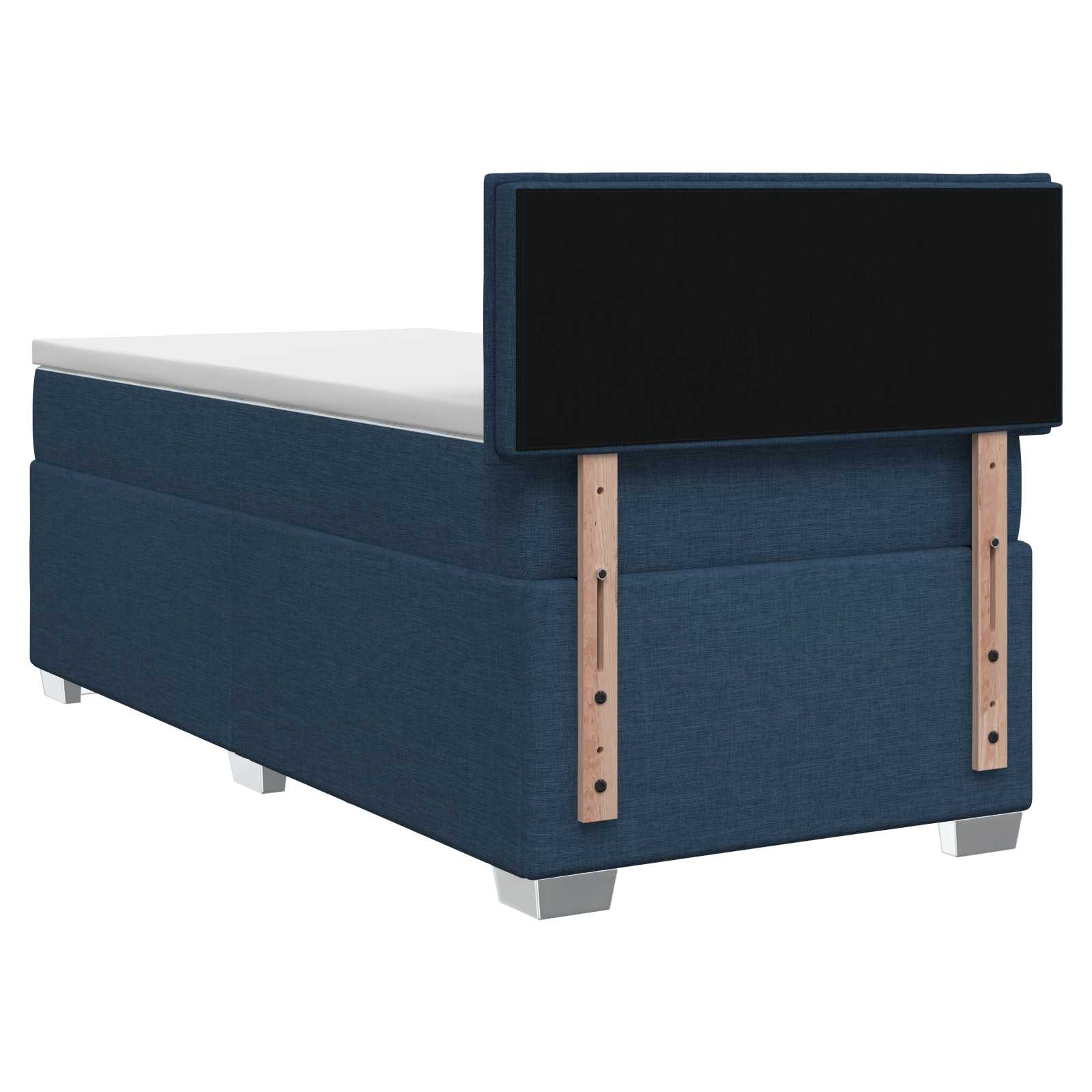 Lit de box spring avec matelas et LED Bleu 100 x 200 cm Tissu - XIOS
