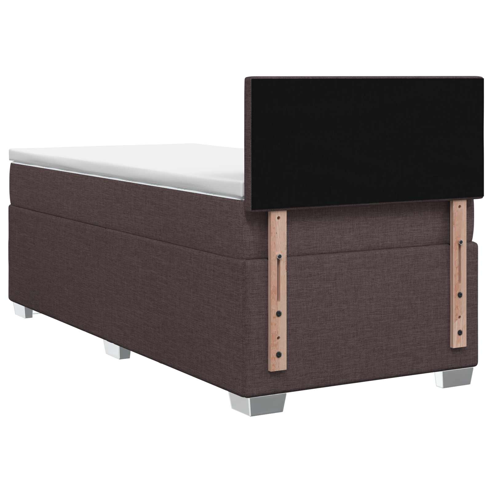 Lit de box spring avec matelas et LED Marron foncé 100 x 200 cm - XIOS