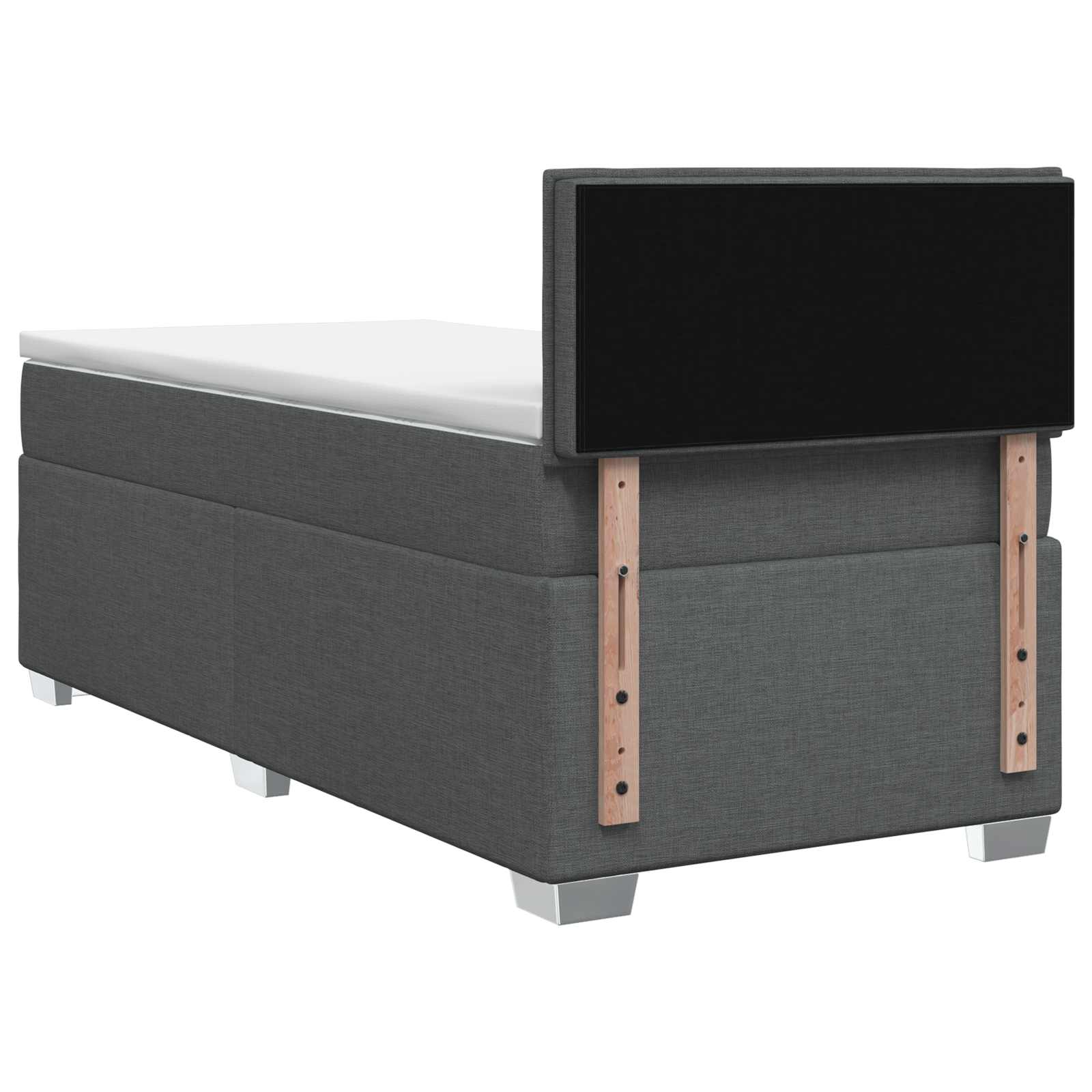 Lit de box spring avec matelas et LED Gris foncé 100 x 200 cm - XIOS