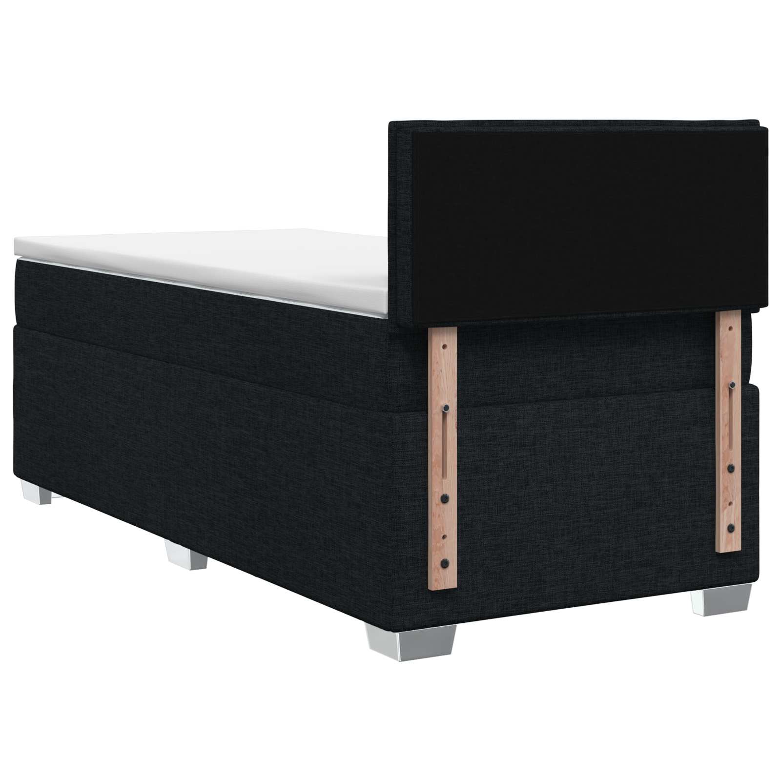 Lit de box spring avec matelas et LED Noir 100 x 200 cm Tissu - XIOS