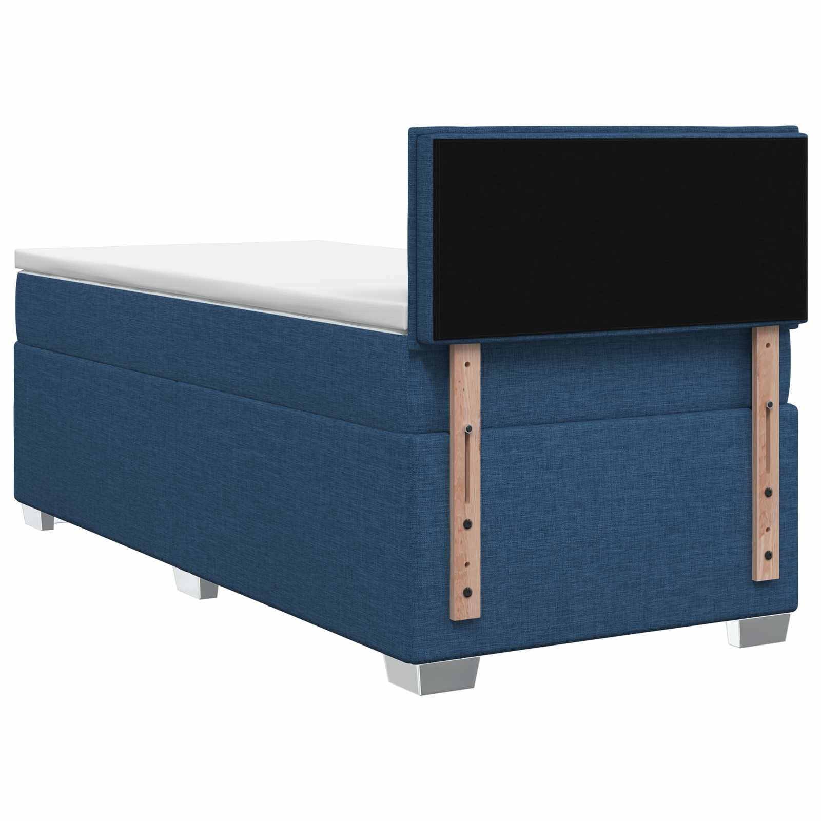 Lit de box spring avec matelas et LED Bleu 100 x 200 cm Tissu - XIOS