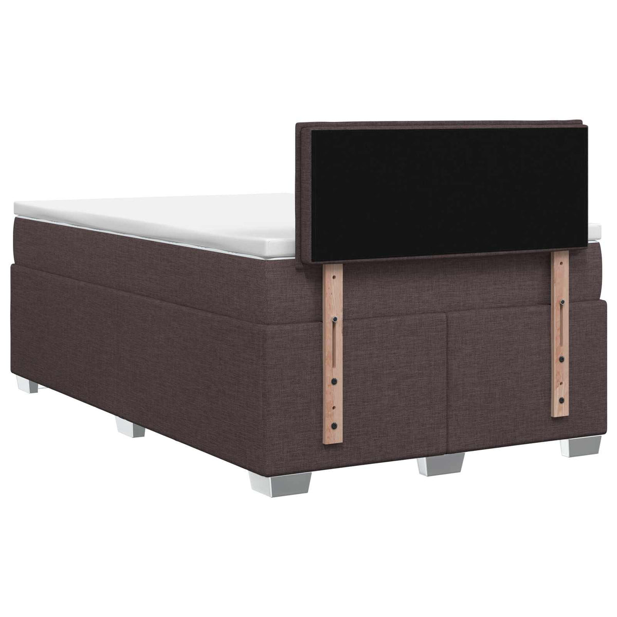 Lit de box spring avec matelas et LED Marron foncé 120 x 190 cm