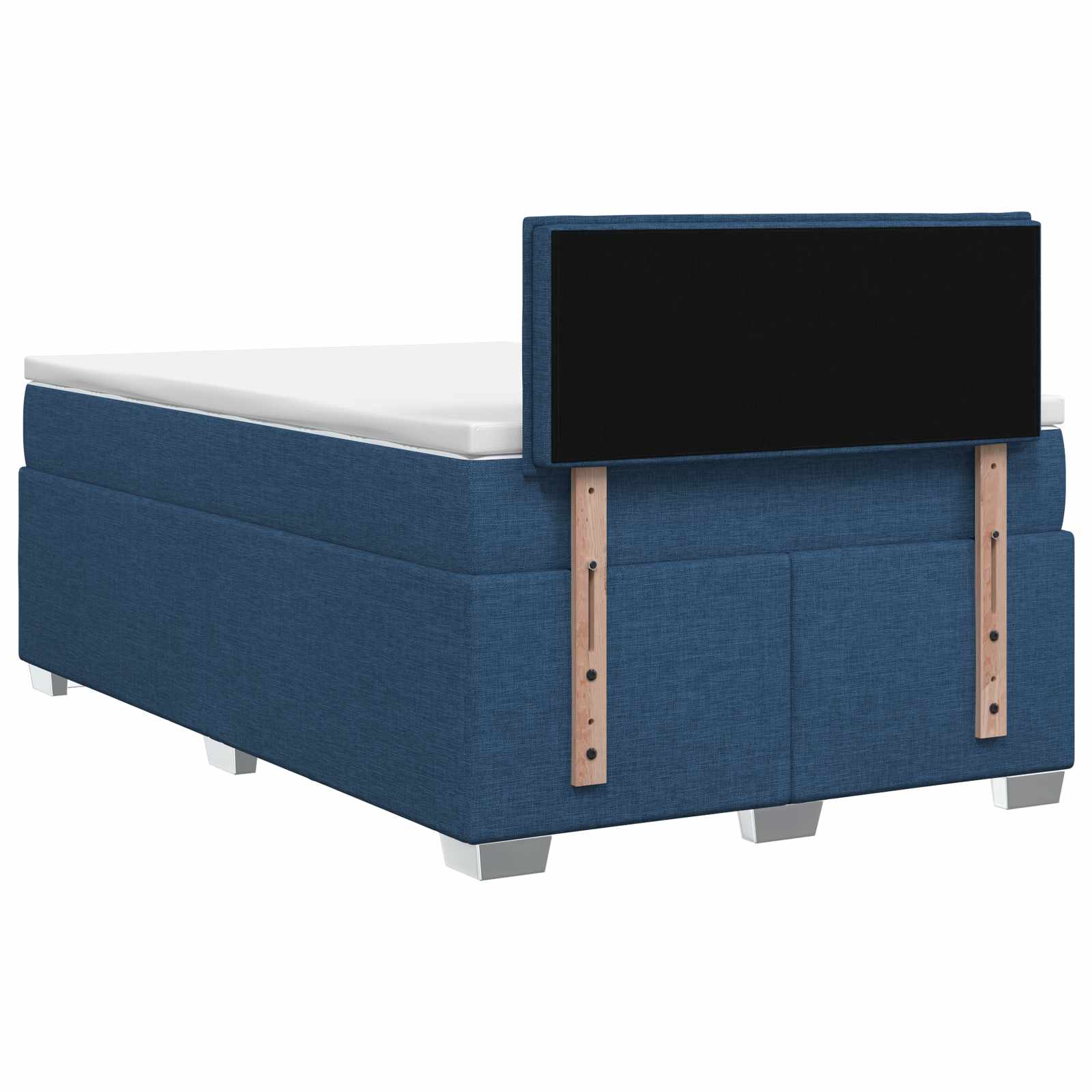 Lit de box spring avec matelas et LED Bleu 120 x 200 cm Tissu - XIOS