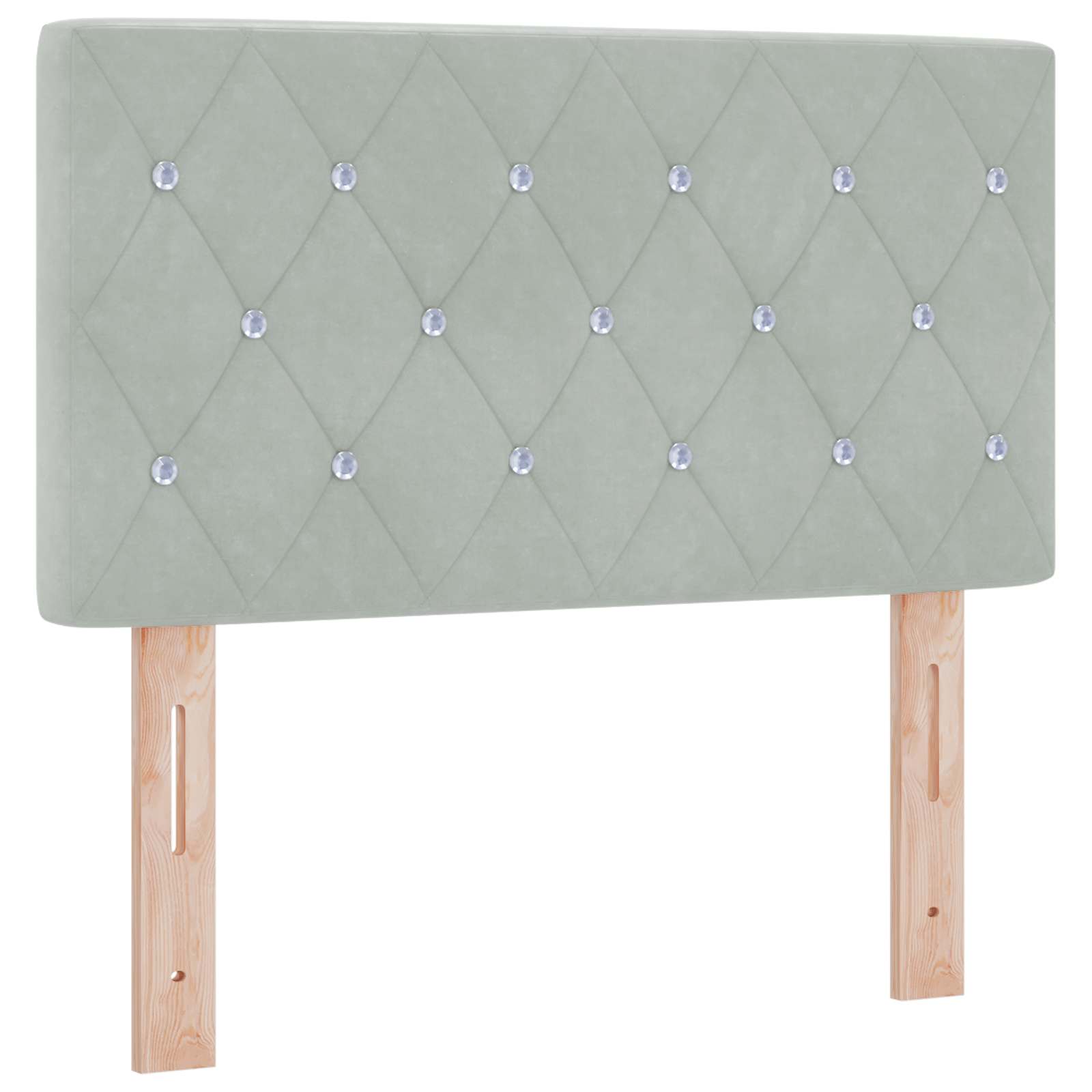 Lit de box spring avec matelas et LED Gris clair 80 x 200 cm - XIOS