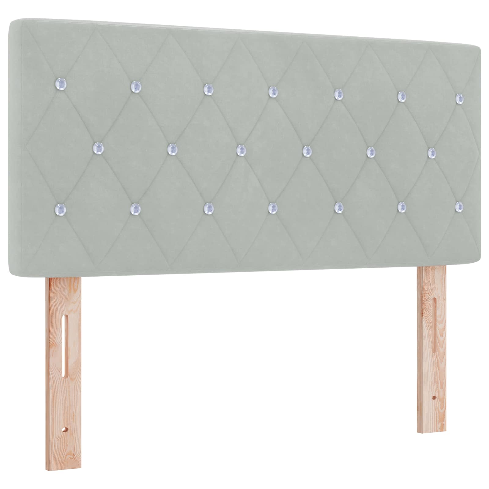 Lit de box spring avec matelas et LED Gris clair 100 x 200 cm - XIOS