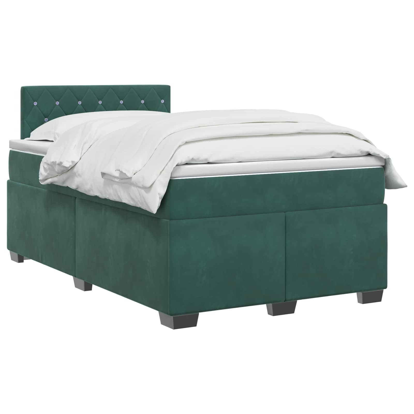 Lit de box spring avec matelas et LED Vert foncé 120 x 200 cm - XIOS